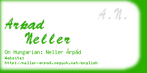 arpad neller business card